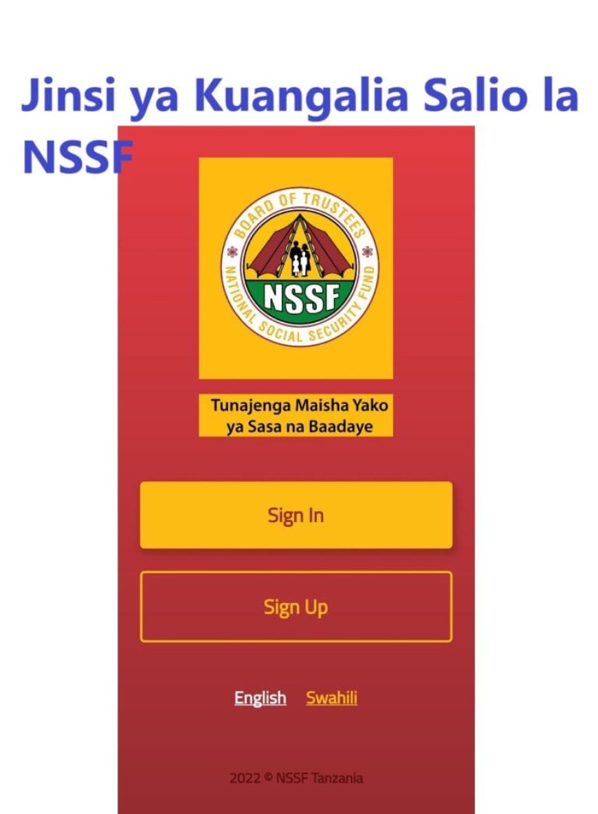 Jinsi ya Kuangalia Salio la NSSF Tanzania